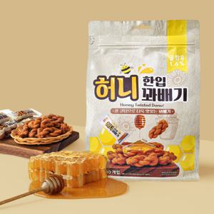 허니 한입 꽈배기 520gx1개 (약 80개입) 낱개포장 미니 꿀꽈배기