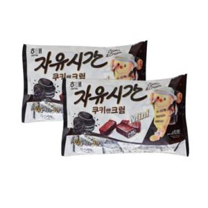 해태 해태 자유시간 쿠키엔크림 미니 408g x 2개