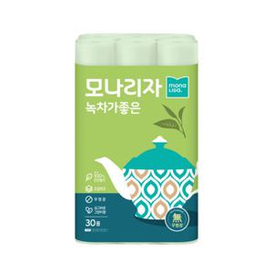 녹차가좋은 3겹 25M 30롤 1개 천연펄프 화장지