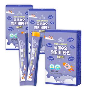몸애수호 어린이 멀티비타민 키즈아연 스틱젤리 15g x 45포 (3박스)