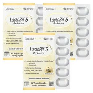 (아이허브) 3개X LactoBif5 프로바이오틱50억CFU 60베지캡슐 해외직구