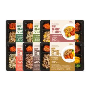 (롯데백화점)(허닭) 잡곡밥 도시락 6종 12팩