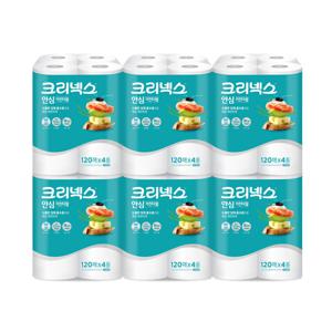 안심 클래식 키친타올 120매 4롤X6팩/휴지