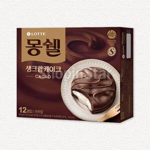 롯데 몽쉘 생크림케이크 카카오 384g 초코파이