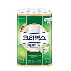 크리넥스 3겹 피톤치드케어 27M 30롤 1팩 롤화장지 휴지