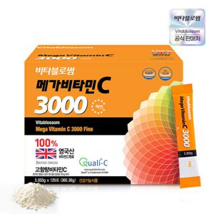 비타블로썸 메가비타민C 3000 파인 120포 4개월분 고함량 영국산100% 비타민