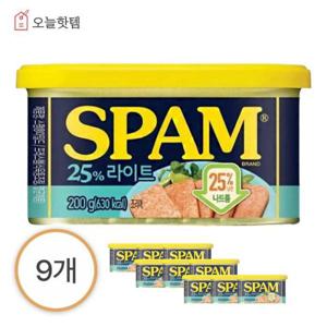 CJ 스팸 25% 라이트 200g x 9개