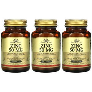 3개 세트 솔가 아연 50mg 100정 징크 글루콘산아연 글루코네이트 이뮨 K 파르베