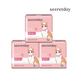 시크릿데이 생리대 러브플러스 중형 16PX3팩
