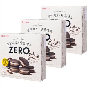 롯데 제로 카카오 케이크 171gx3개 - 2세트구매시 1000원 할인x넉넉한 유통기한