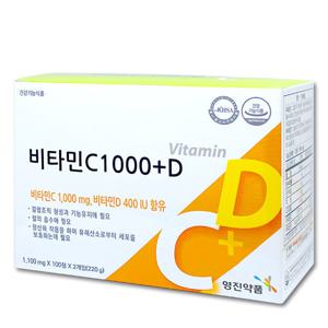 영진 비타민C 1000mg 플러스 고함량 씹어먹는 비타민D 200정 1박스