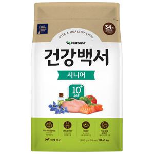 건강백서 강아지사료 시니어 10세이상 6kg