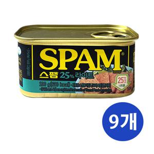 스팸 25%  라이트 스팸 마일드 200g x 9개