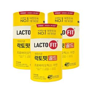 종근당 락토핏 생유산균 골드 프로바이오틱스 아연 3통(150포)
