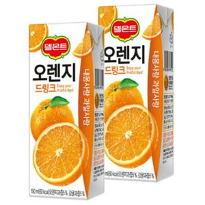총32개 델몬트 오렌지 드링크 190ml 오렌지쥬스 델몬트오렌지190 델몬트주스 오렌지주스 학교간식 초등생