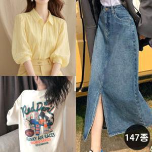 ((20+5%쿠폰/럭키박스)) 860원~로코코 미시의류/빅사이즈/블라우스/라운드넥니트/티셔츠/면원피스/의류