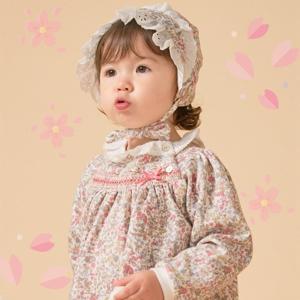 여아원피스 국내생산 아기옷 멜리사 보닛 원피스 3종세트 봄가을 영유아복 돌 하객룩 기념촬영_그린베베
