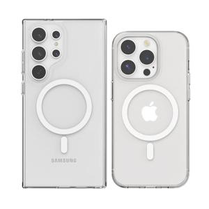 최신 갤럭시 아이폰 투명 케이스 2배자력 맥세이프 베이직 / 핸드폰케이스 S25 엣지 S24 S23 16 15 14