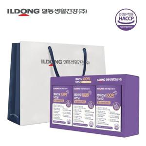 생유산균 100억 낙산균 포스트바이오틱스 선물세트 3박스(90포) 사균체 프롤린 모유유산균 + 선물용 쇼핑백