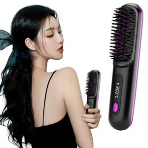 휴대용 무선 빗 고데기 매직기 음이온 3단 온도조절 속열 충전식