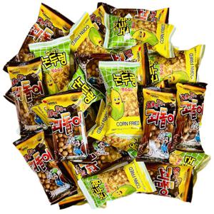 옥수수 과자 논뚜렁 45g+초코 스낵 꾀돌이 40g 총 31개 랜덤