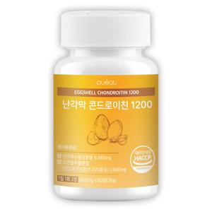 퓨잇 난각막 콘드로이친 1200 60정 1개 가수분해물 소연골 엘라스틴 HACCP 인증