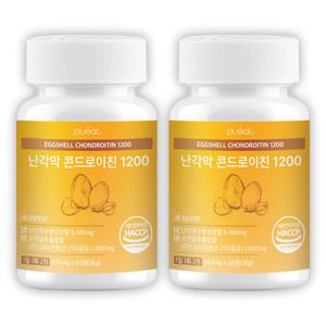 퓨잇 난각막 콘드로이친 1200 60정 2개 가수분해물 소연골 엘라스틴 HACCP 인증