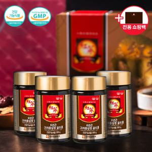 고려인삼유통 6년근 고려홍삼정 골드 250g x 4병  진세노사이드 10mg 건강기능식품