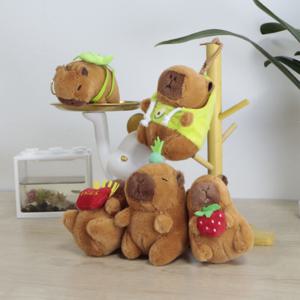 카피바라 키링 10cm 거북이가방 딸기 후드티 감자튀김 귀여운 인기 동물 카피바라 열쇠고리 가방고리