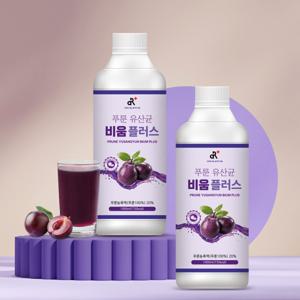 푸룬 유산균 비움 플러스 1000mlx2병  상쾌한하루 식이섬유 푸룬주스