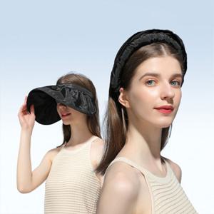 1+1 UV 자외선차단 여성 돌돌이 썬캡 와이어 여름모자 햇빛가리개 접이식 1+1