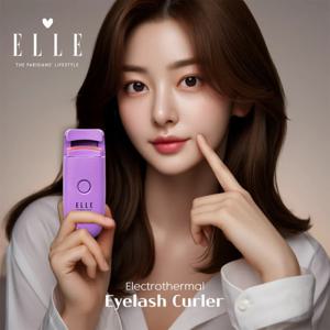 엘르 2세대 속눈썹고데기 온열 히팅뷰러 USB충전 컬링기 고급벨벳 전용 파우치증정