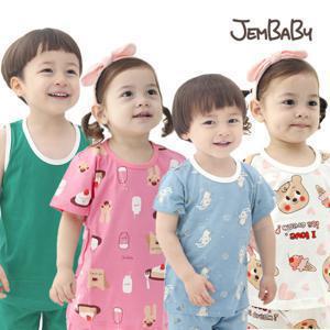 잼베이비 여름 시즌 아동 실내복 인견 밤부 5부/7부 내의/잠옷/수면조끼/하의