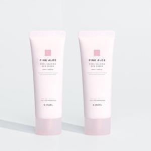 1+1 비주얼 핑크알로에 쿨카밍 에센스 선크림 40ml 추천 SPF 50+ PA++++