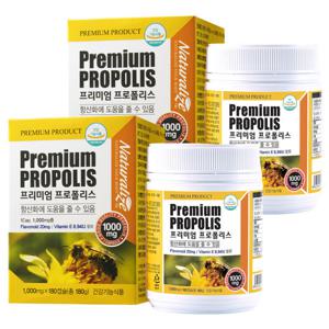 뉴질랜드 프리미엄 프로폴리스캡슐 12개월 프로포리스 1000mg 180캡슐 2병