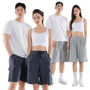 20%+10%) 개당5490원~ 1+1특가 25SS 기능성 트레이닝복 남녀공용 여름 밴딩 반바지 와이드팬츠 반팔티 외