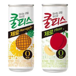 총60캔 쿨피스 제로 230ml 파인애플 30캔+자두 30캔 동원쿨피스 쿨피스제로 분식집 학교간식 초등학생간식