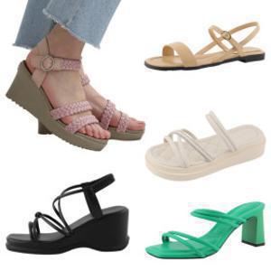 (쿠폰 할인 5천 원대부터~)단골언니 여성 여름 샌들/플랫/스트랩/웨지/슬리퍼/블로퍼