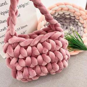 가방/파우치/벨벳 자이언트얀 가방만들기 망고실가방 가방뜨기좋은실 DIY