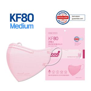 굿매너 KF80 새부리형 마스크 중형 핑크 50매 기한 임박 특가