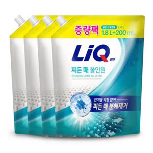 (800ml 증량팩)리큐 찌든때 올인원 1.8L+200ml x 4개