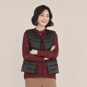 애비뉴투지 엄마옷 겹쳐입기 좋은 경량 오리털 패딩 조끼 V10023