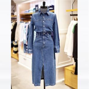 타미진 다운쿠폰10% 여성 셔츠 롱 데님 원피스 T32D0WOP11TWT2BS