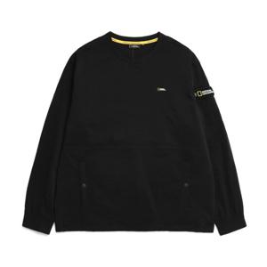 내셔널지오그래픽 N231USW080 우븐 트레이닝 맨투맨 CARBON BLACK