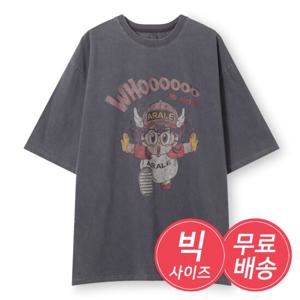 국내생산 남자 아리 피그 반팔 티셔츠 반팔티 AC-TSH-Q023-차콜