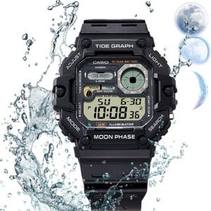 카시오 스퀘어 빅사이즈 문페이즈 낚시 군인시계 WS-1700H-1A