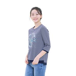 [올리비아하슬러] 면혼방 배색 밑단 단가라 티셔츠_OHDMTS106 OHDMTS106
