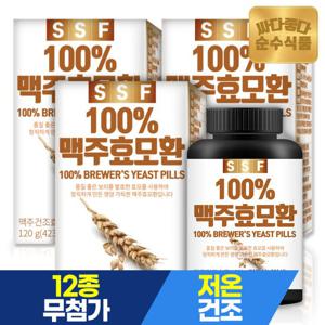 순수식품 100% 맥주효모환 120g x 3병 건조효모환
