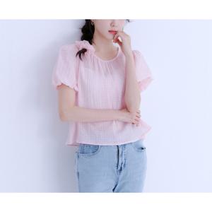 [로엠]시어서커 풀오버 블라우스(2colors)_RMBLE26R21
