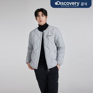 디스커버리 남성 디하스 U넥 튜브 구스다운 경량패딩 (GREY) DMDJ77046-GRS